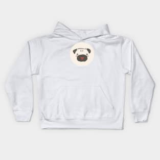 Kissing Pug Kids Hoodie